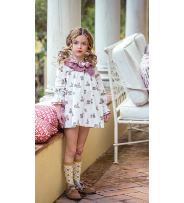VESTIDO NIÑA ARDILLAS (YOEDU)