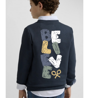 SUDADERA KIDS BELIEVE AZUL...