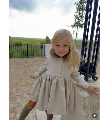 VESTIDO NIÑA CAPUCHA PELO...