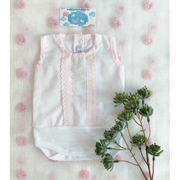 BODY CAMISA  BLANCO/ROSA...