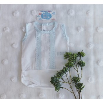 BODY CAMISA  BLANCO/CELESTE...