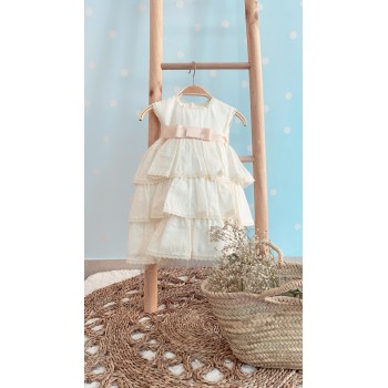 VESTIDO ELISA PLUMETI CRUDO