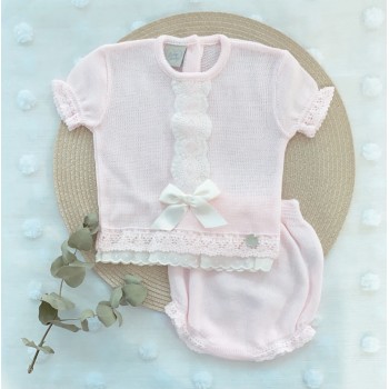 CONJUNTO BEBE NIÑA ROSA...