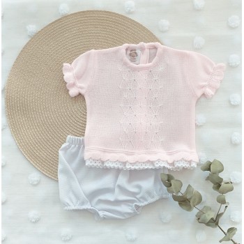 CONJUNTO BEBE NIÑA ROSA BEBE
