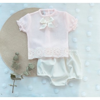 CONJUNTO BEBE NIÑA ROSA BEBE