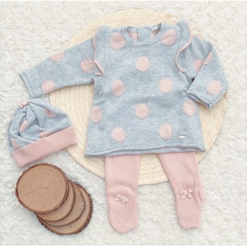 CONJUNTO BEBE NIÑA LUNARES...