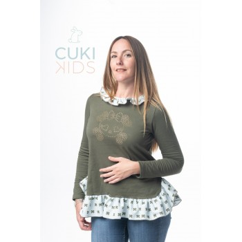 SUDADERA MAMA GREEN SKULL