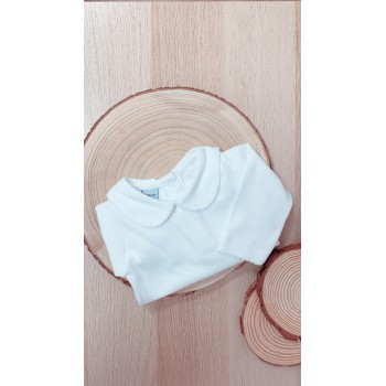 BODY CUELLO BEBE BLANCO UNISEX