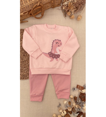 CHÁNDAL BEBÉ NIÑA DINO ROSA...