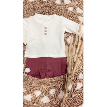 CONJUNTO DE NIÑO GRANATE...