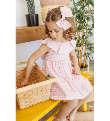 VESTIDO NIÑA VICHY ROSA...